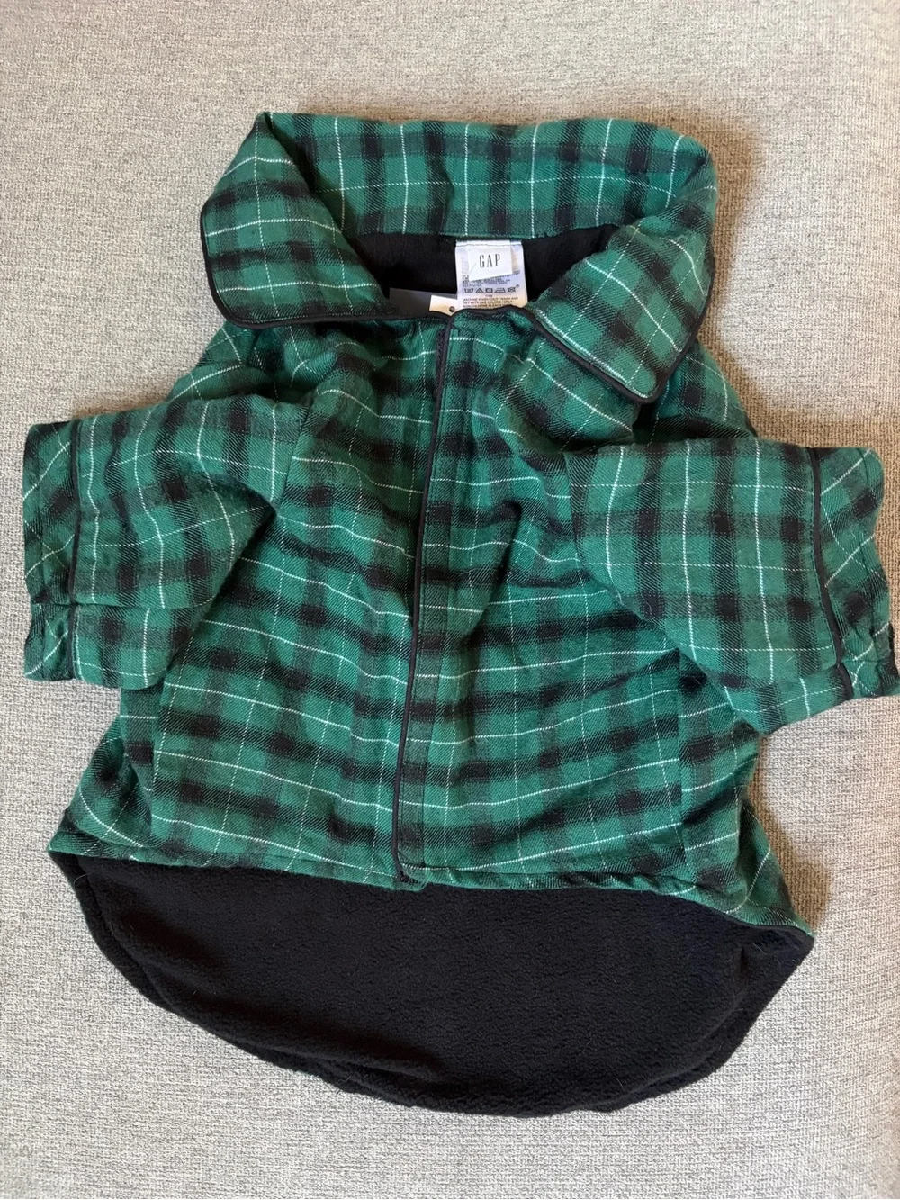 GAP Dog Green Black Plaid Flannel PJs